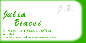julia biacsi business card